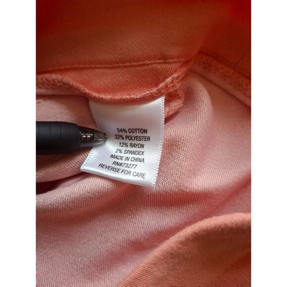 Croft & Barrow Effortless Stretch Capri Pants Womens Size 6 Regular Peach - Picture 6 of 10